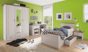 Postel Luca 90x200 cm, bielená pínia