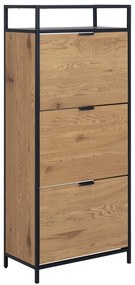 Výklopná skrinka na topánky v dekore duba v prírodnej farbe Seaford - Actona