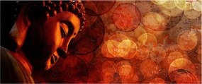 Obraz - Budha v červených tónoch (120x50 cm)