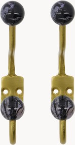 Ručne vyrobené kovové nástenné vešiaky Ball, 2 ks