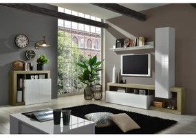 Obývacia stena LENOR biela/hnedá