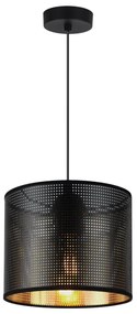 Závesné svietidlo Asti0, 1x čierne PVC tienidlo, (fi 20cm), g, b