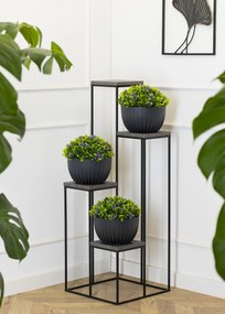 STOJAN NA KVETINÁČ KASKADA 110X40X40 CM ČIERNA/SIVÁ