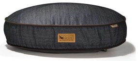 Tmavomodrý pelech pre psa ø 70 cm Round Bed Denim Medieval Blue / Dark Chocolate S – P.L.A.Y.