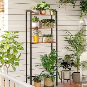 Koupelnový regál Vasagle Velaro černý/hnědý