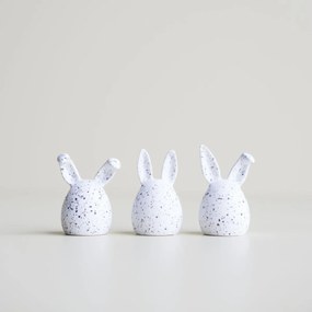 DBKD Veľkonočná dekorácia Triplets White Dot - set 3 ks