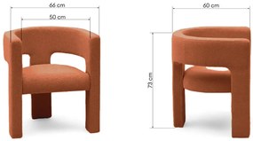 Oranžové designové kreslo ALPAH B