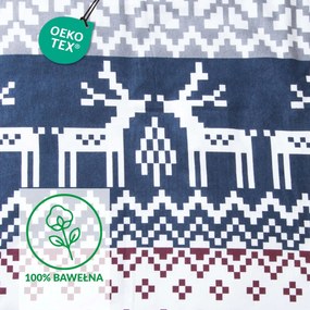 VIANOČNÉ FLANELOVÉ OBLIEČKY FLANELOVE 160X200 CM, 2KS 70X80 CM VZOROVANÉ