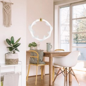 Toolight Toolight, LED závesné osvetlenie 22W, 4000K, 1540lm, G014-1CP, biela-zlatá, OSW-06361