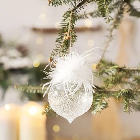 Závesná vianočná dekorácia FJER s perím 943687
