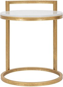 Okrúhly odkladací stolík s mramorovou doskou ø 40,5 cm Round Marble – Mauro Ferretti