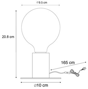 Vianočná stolná lampa zlatá vrátane LED priehľadné sklo hviezda - Facil