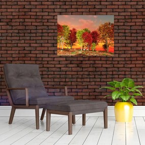 Obraz - Farebné stromy (70x50 cm)