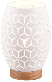 Biela stolová lampa (výška 21 cm) Bidar – Trio