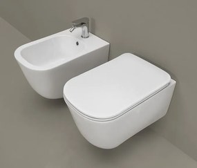 Kerasan Kerasan, TRIBECA závesná WC misa, Rimless, 35x54cm, biela, 511401