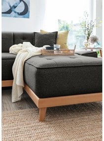 Tmavosivá rozkladacia pohovka do "U" Miuform Dazzling Daisy, ľavý roh