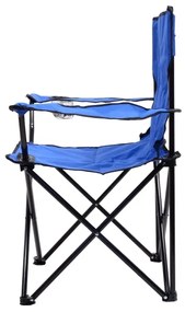 Skladacia kempingová stolička modrá