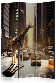 Artgeist Paraván - Giraffe in the Big City [Room Dividers]