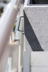 Balkónový hrantík BENNO, vláknocement, šírka 62 cm, sivý