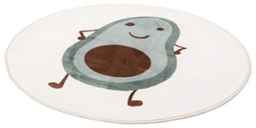 Detský koberec v mentolovej farbe/slonovinový ø100 cm Avocado Mint – FD