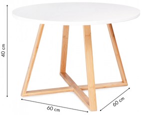 Odkladací stolík Alva 60 cm biely