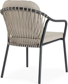 Svetlohnedá kovová záhradná stolička Edvige – Bizzotto