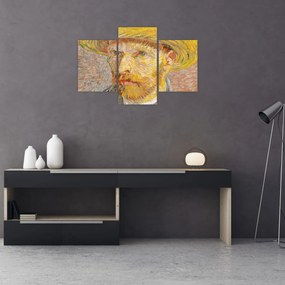 Obraz - Vincent van Gogh, Self-Portrait with a Straw Hat (The Potato Peeler), reprodukcia (90x60 cm)