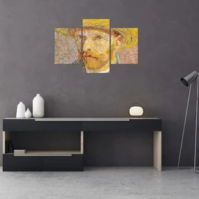 Obraz - Vincent van Gogh, Self-Portrait with a Straw Hat (The Potato Peeler), reprodukcia (90x60 cm)