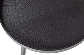 Odkladací stolík mesa xl ø 78 x 39 cm čierny MUZZA