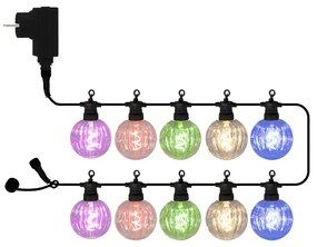 Svetelná reťaz počet žiaroviek 10 ks dĺžka 300 cm Luke – Sirius