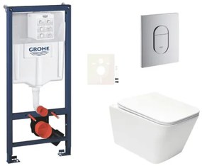 Závesný wc set do ľahkých stien / predstenová montáž SAT Infinitio SIKOGRSIN12A