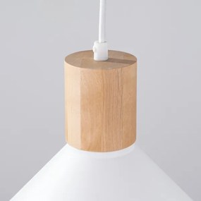 Sollux SL.1319 - Luster na lanku JAGA 1xE27/15W/230V pr. 30 cm biela