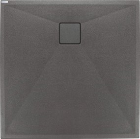 Deante Correo, štvorcová granitová sprchová vanička 80x80x3,5 cm, antracitová metalíza, DEA-KQR_T42B