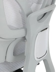 Kancelárska ergonomická stolička PORTE II — sieťovina, sivá