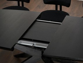 Rozkladací jedálenský stôl Sante čierny