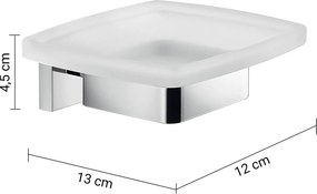 Gedy Gedy, ELBA mydeľnička, mliečne sklo, chróm, A01113