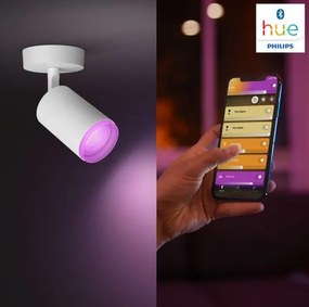 PHILIPS HUE Nástenné bodové LED inteligentné osvetlenie HUE FUGATO s funkciou RGB, 1xGU10, 5,7 W, teplá biela-st