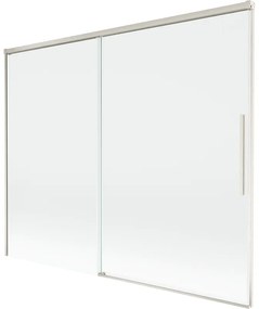 Mexen Rox, 2-krídlová posuvná vaňová zástena 190 x 150 cm, 8mm číre sklo, oceľový profil, 8C9-190-001-97-00