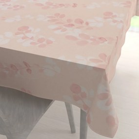 Biante Bavlnený obdĺžnikový obrus Sandra SA-682 Eukalyptové listy na pastelovo ružovom 60x100 cm