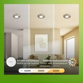 Briloner 7589032 - SADA 3× LED stmievateľných kúpeľňových podhľadových svietidiel KLIRA 1×LED/4,9W/230V IP44 chróm