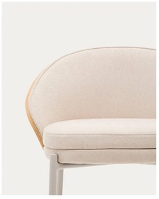 Béžová/vo svetloprírodnej farbe barová stolička (výška sedadla 77 cm) Eamy – Kave Home