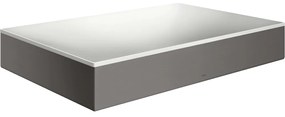 AXOR Suite Basins &amp; Bathtub obdĺžniková umývadlová misa bez otvoru, bez prepadu, 600 x 400 mm, matná biela, rám kartáčovaný čierny chróm, 42004340