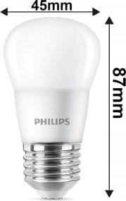 SADA 5x Philips LED žiarovka E27 5W 470lm 2700K EyeComfort CorePro P45