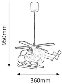 Rabalux detské svietidlo Helicopter 4717