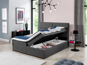 Manželská posteľ Boxspring 160 cm Amebra (svetlosivá) (s matracmi a úl. priestorom). Vlastná spoľahlivá doprava až k Vám domov. 1025389