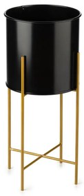 Květináč na stojanu HUGO 55 cm zlatý/černý
