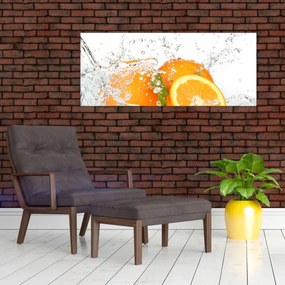 Obraz - Šťavnaté pomaranče (120x50 cm)