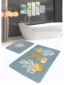 Modré kúpeľňové predložky v súprave 2 ks 60x100 cm – Mila Home