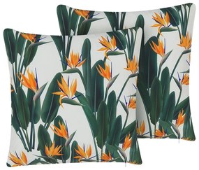 Sada 2 ozdobných vankúšov 45 x 45 cm Tso (zelená). Vlastná spoľahlivá doprava až k Vám domov. 1079896