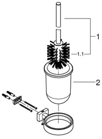 GROHE 40513AL1 - Súprava na čistenie WC ESSENTIALS CUBE grafit